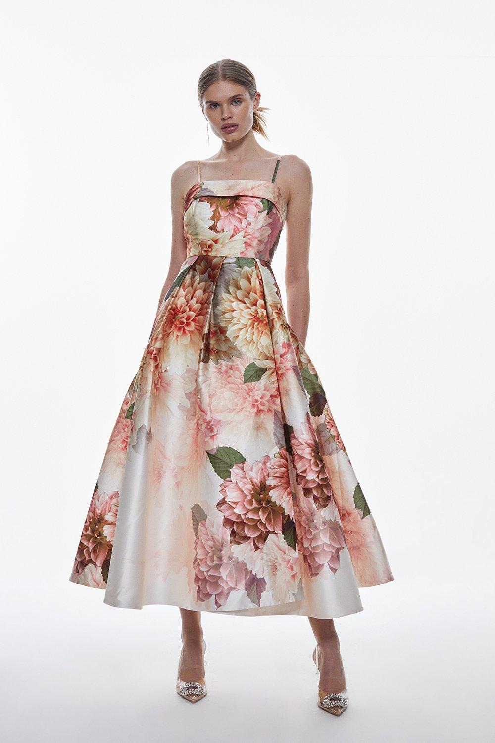 KAREN MILLEN Garden Floral Maxi Split Prom Dress | endource KAREN MILLEN Garden Floral Maxi Split Prom Dress | endource