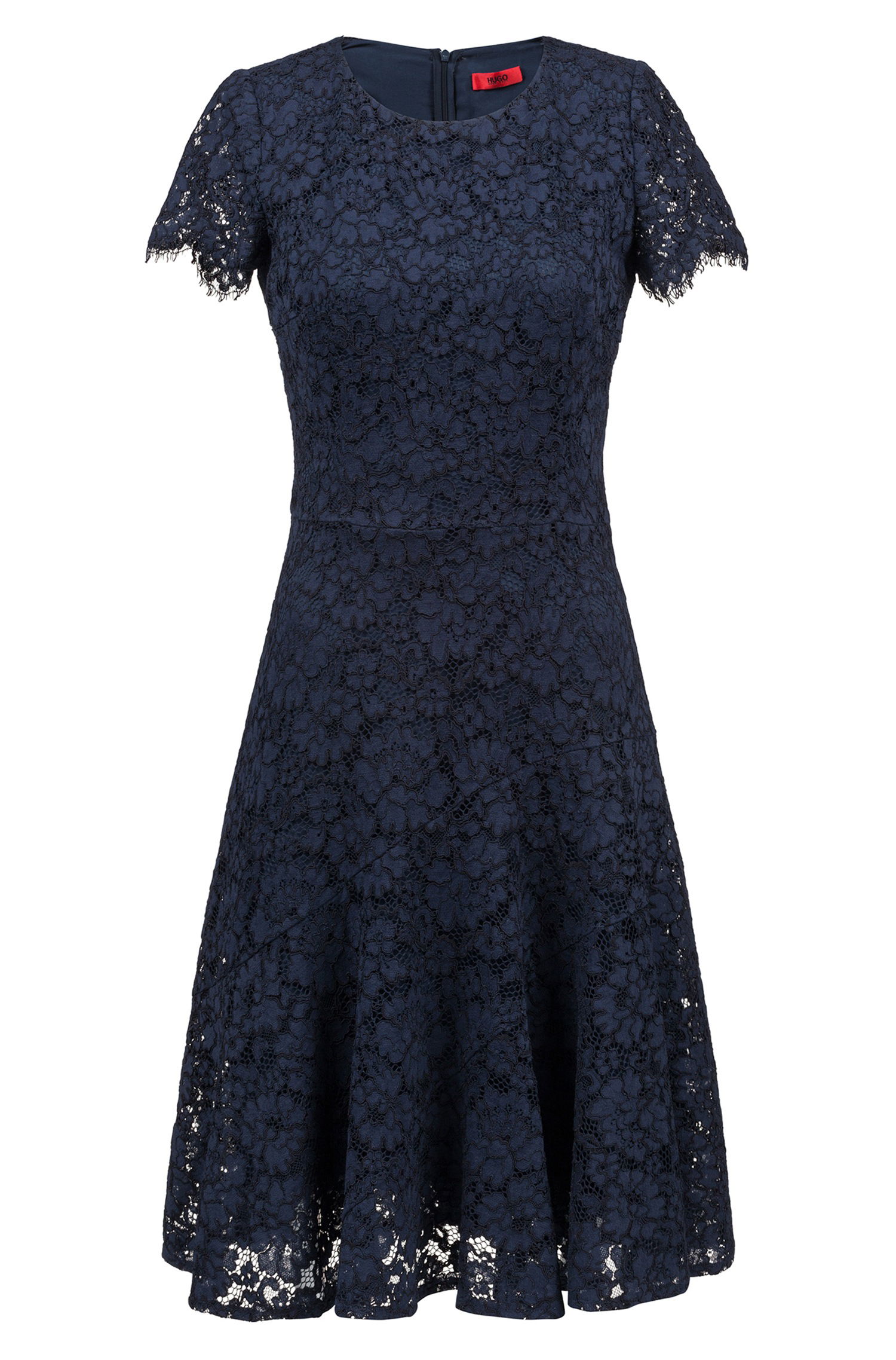 HUGO BOSS Short-Sleeved Lace Dress | endource