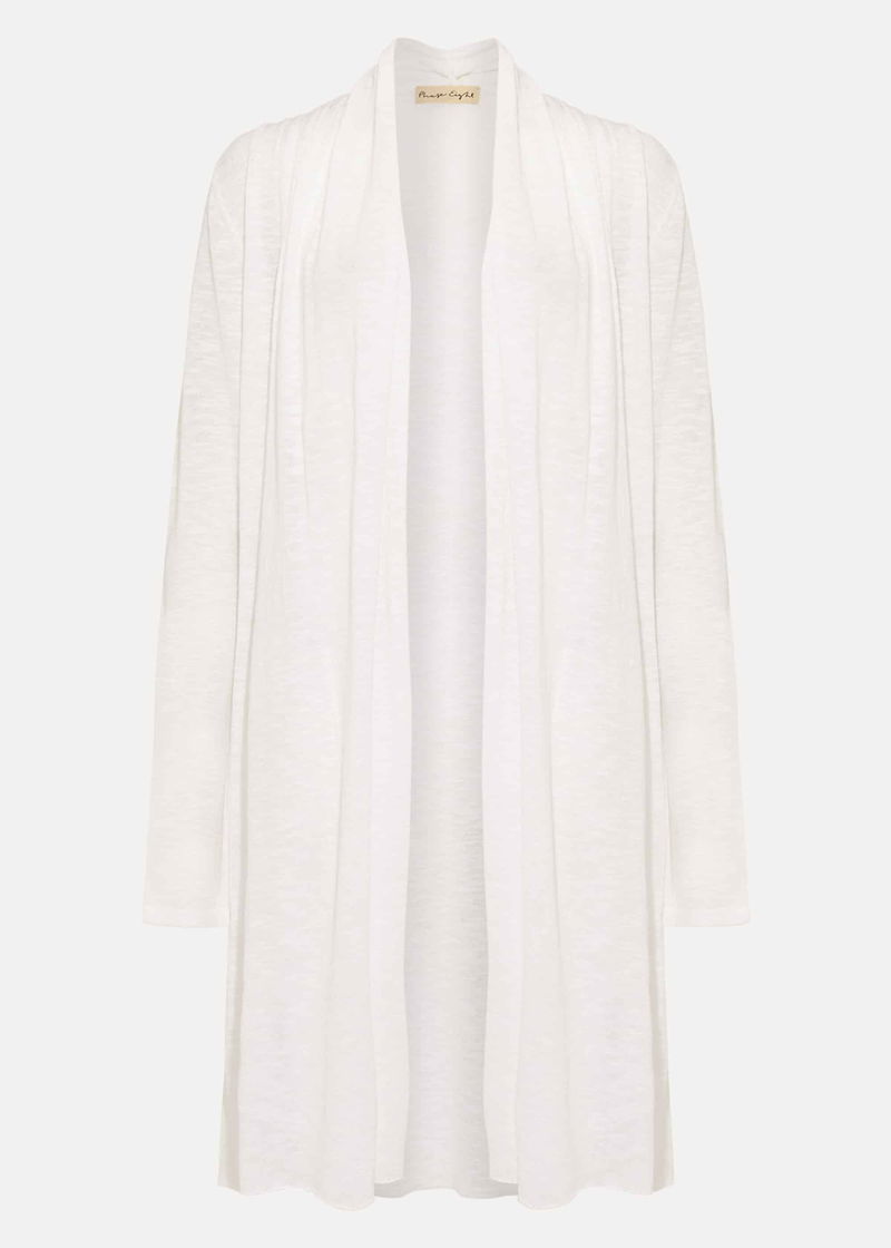 Longline Cardigan Sweaters Phase Eight White Cardigan PHASE EIGHT