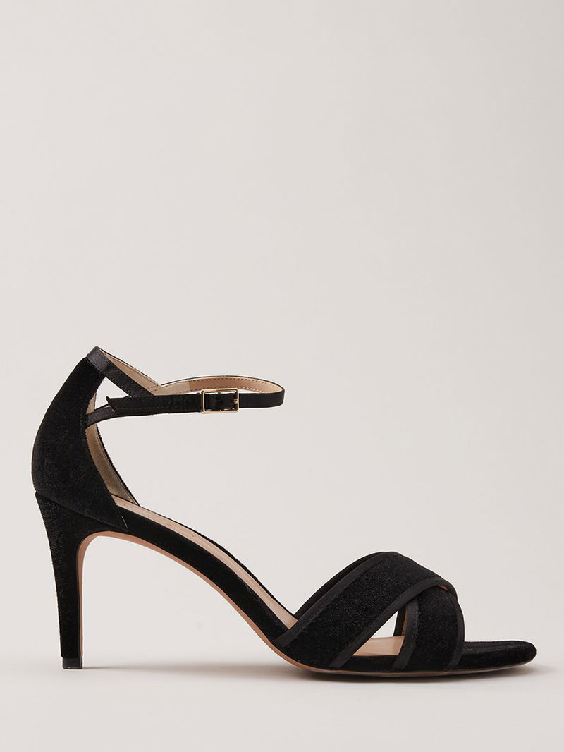 PHASE EIGHT Velvet Cross Over Strappy Heels endource