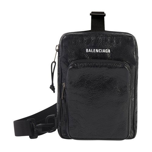 BALENCIAGA Explorer Crossbody Messenger Bag in Black | Endource