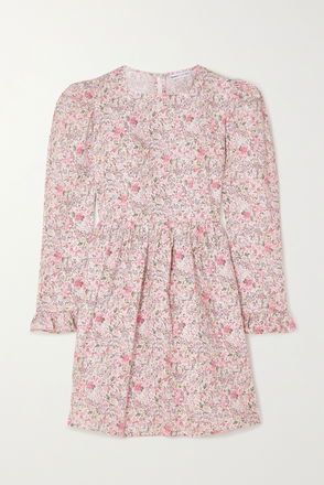 BATSHEVA + Laura Ashley Waverly ruffled floral-print cotton-poplin midi  dress