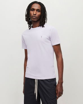 AllSaints Kurtz Linen Blend Crew Ramskull T-shirt, in White for