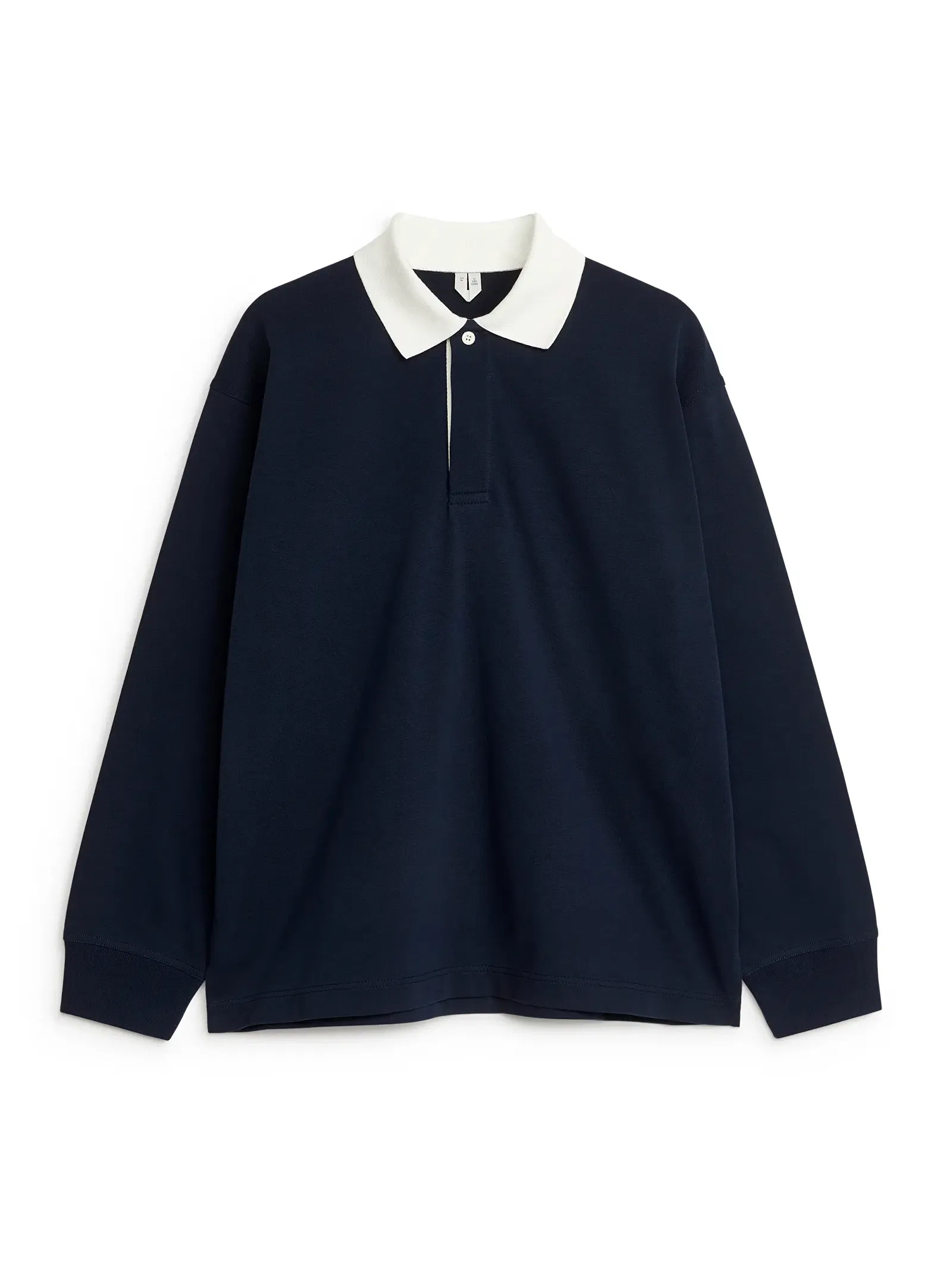 ARKET Rugby Shirt in Dark Blue/Off White Endource