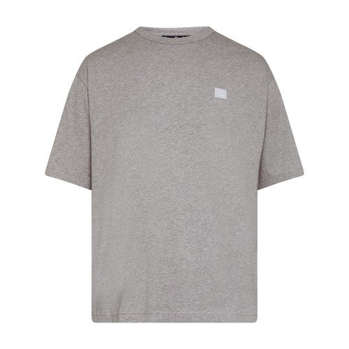 ACNE STUDIOS Exford X Face T-Shirt in Light Grey Melange | Endource