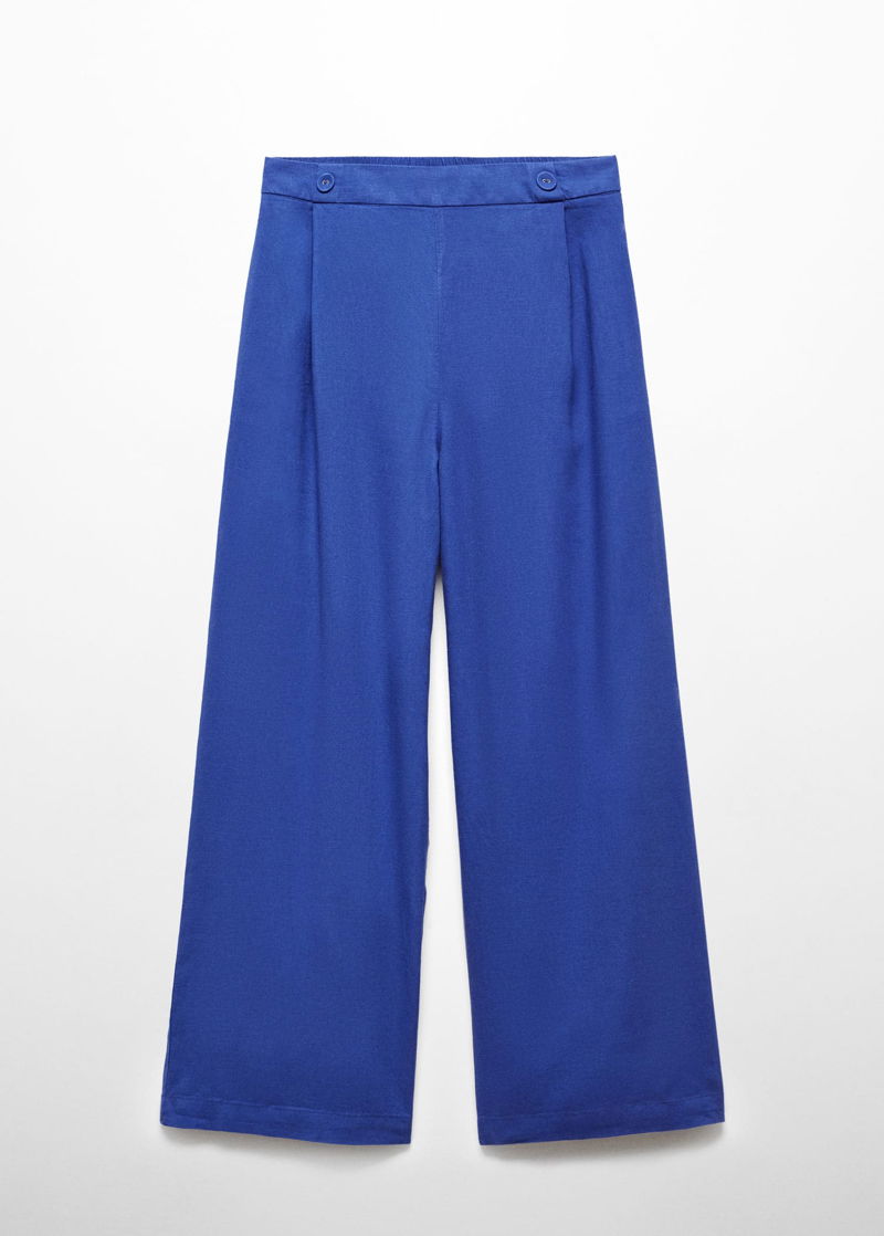 Cotton wideleg trousers