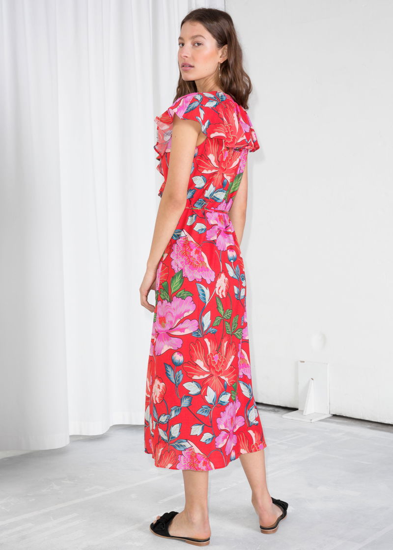 oh polly red midi dress F erica Plunge Maxi Dress Red | Red | Womens