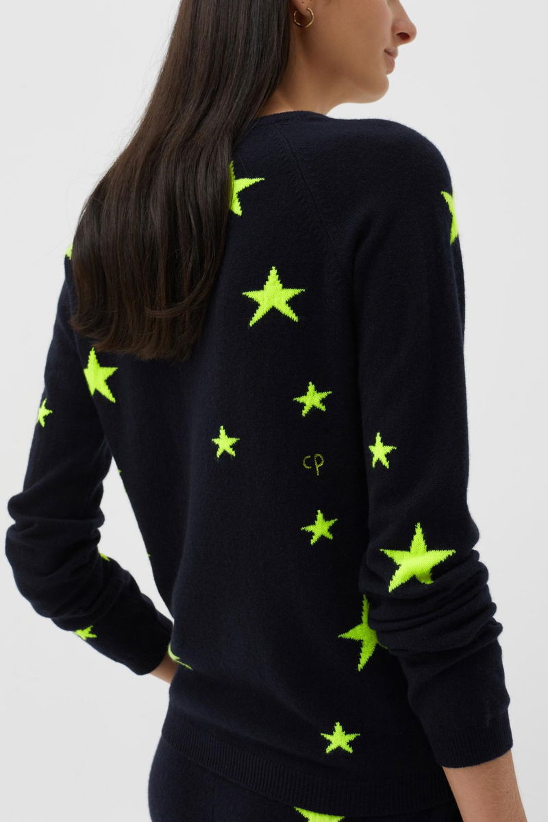 CHINTI PARKER Fluorescent Star Cashmere Sweater endource