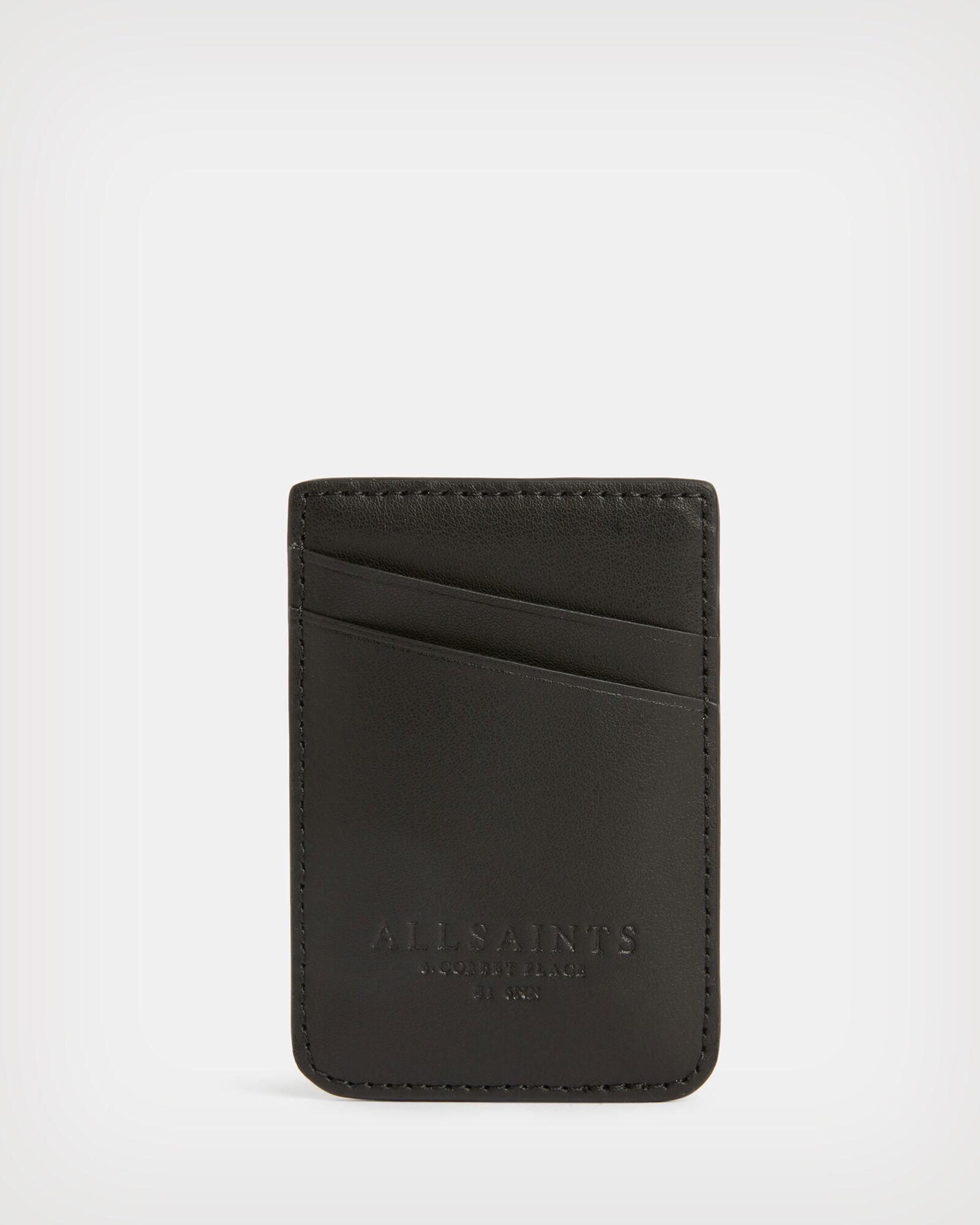 ALLSAINTS Callie Magnetic Leather Cardholder | Endource