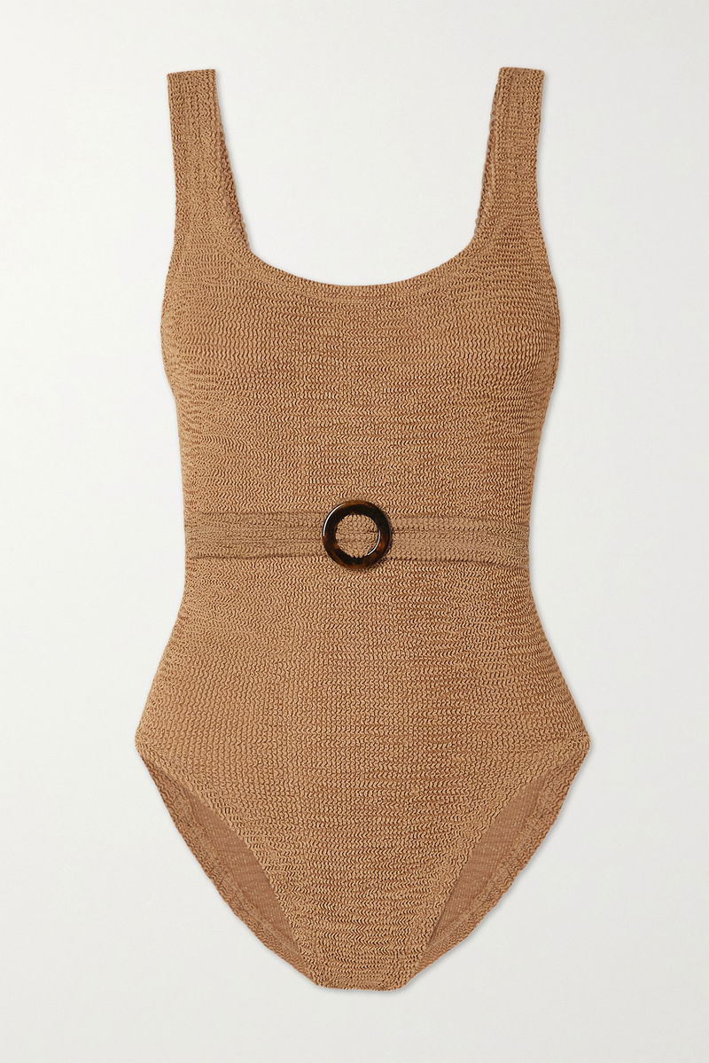 HUNZA G + NET SUSTAIN seersucker swimsuit