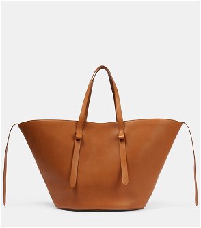 Leather-Trim Denim Large Devyn Tote Bag for Women