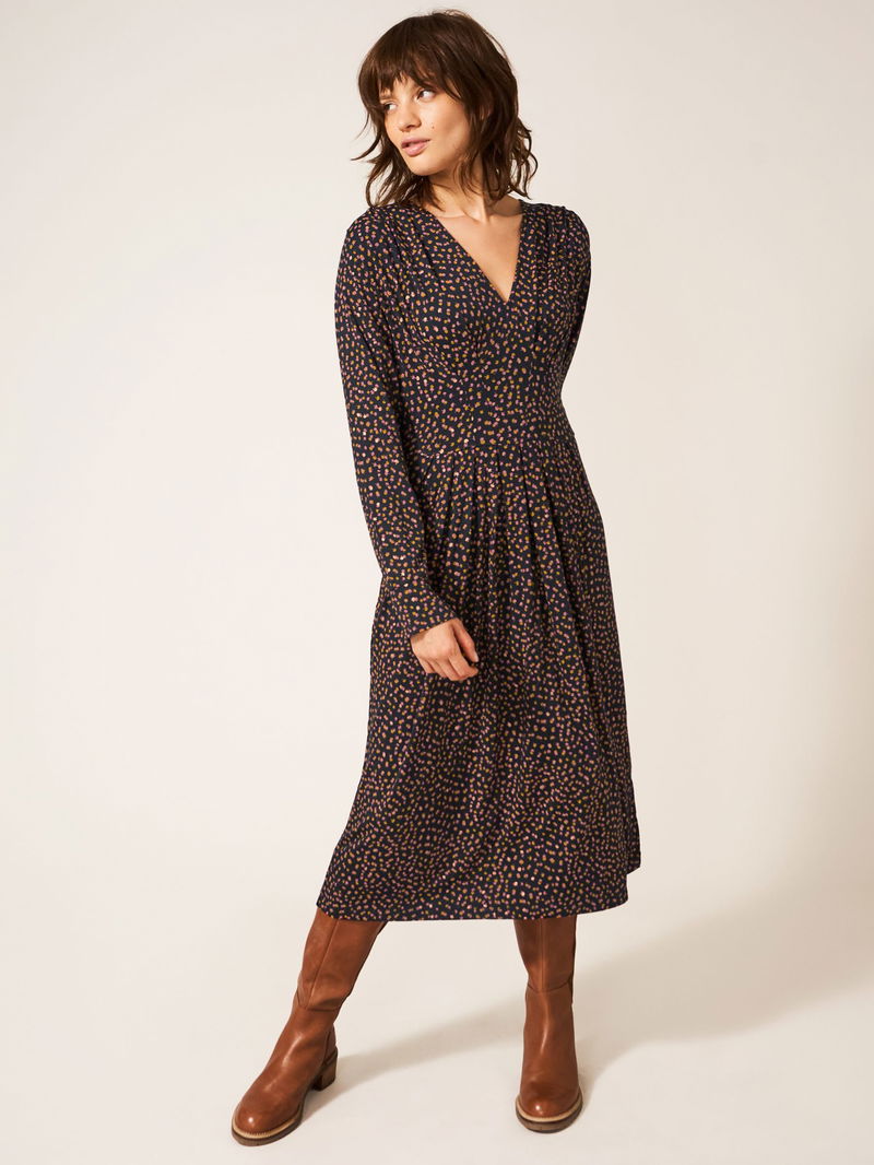 WHITE STUFF Rowan Floral Print Midi Dress | endource