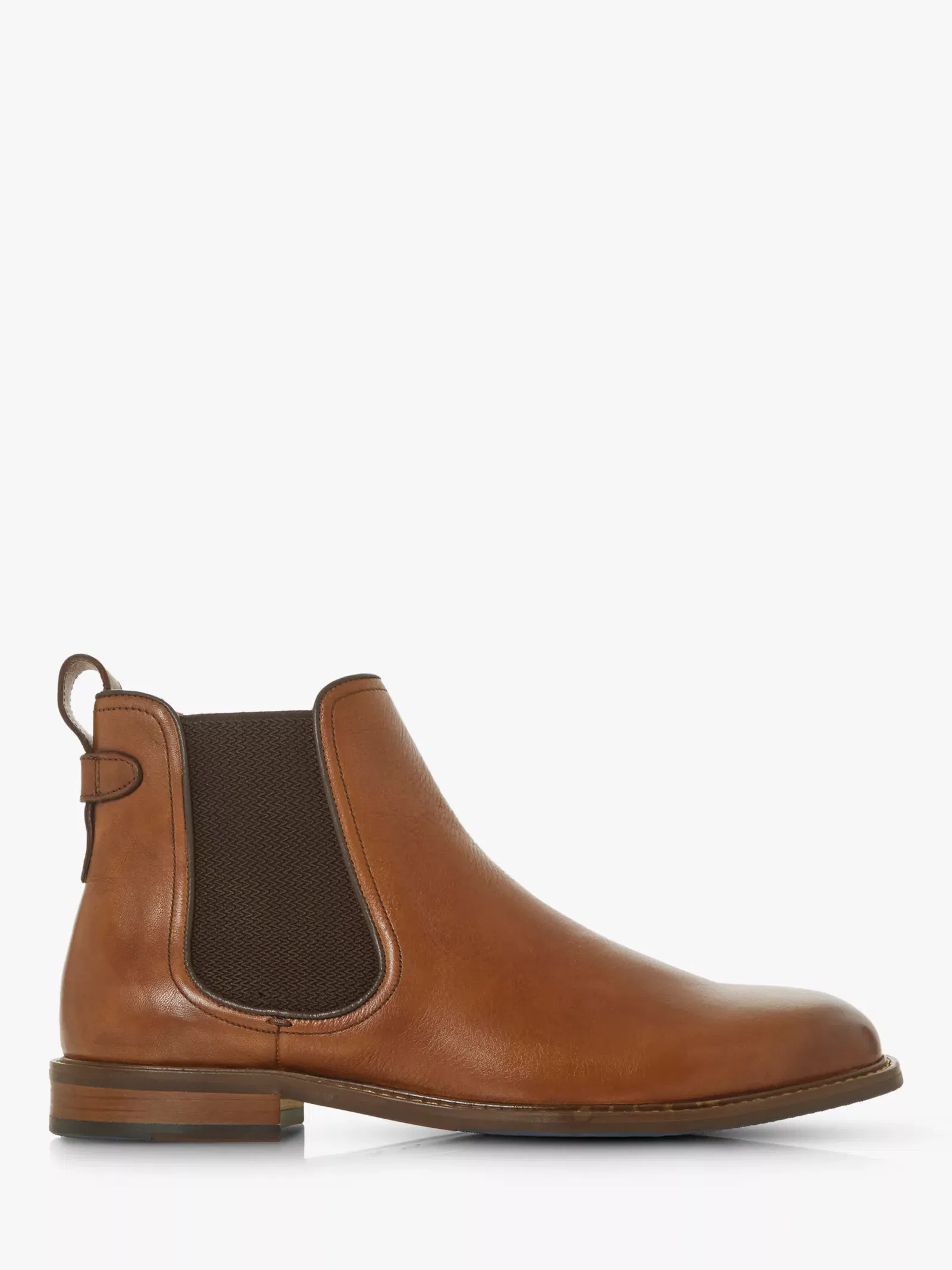 DUNE Character Leather Chelsea Boots in Tan | Endource