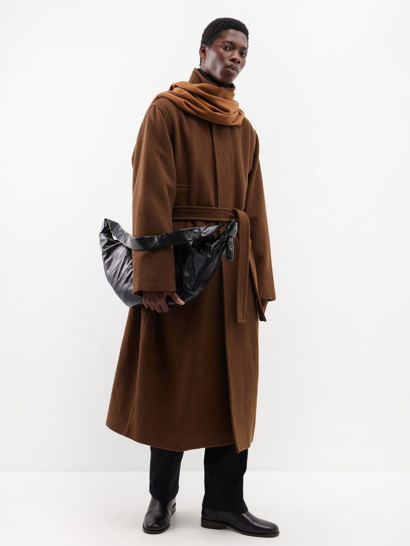 Lemaire Women's Wool and Alpaca Blend Hood Brown main image 1