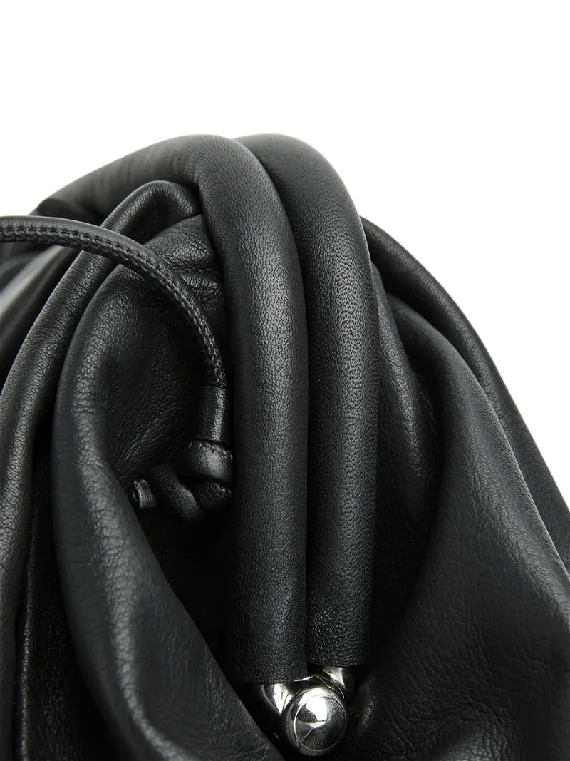 ARKET Soft Leather Clutch Bag in Black | Endource