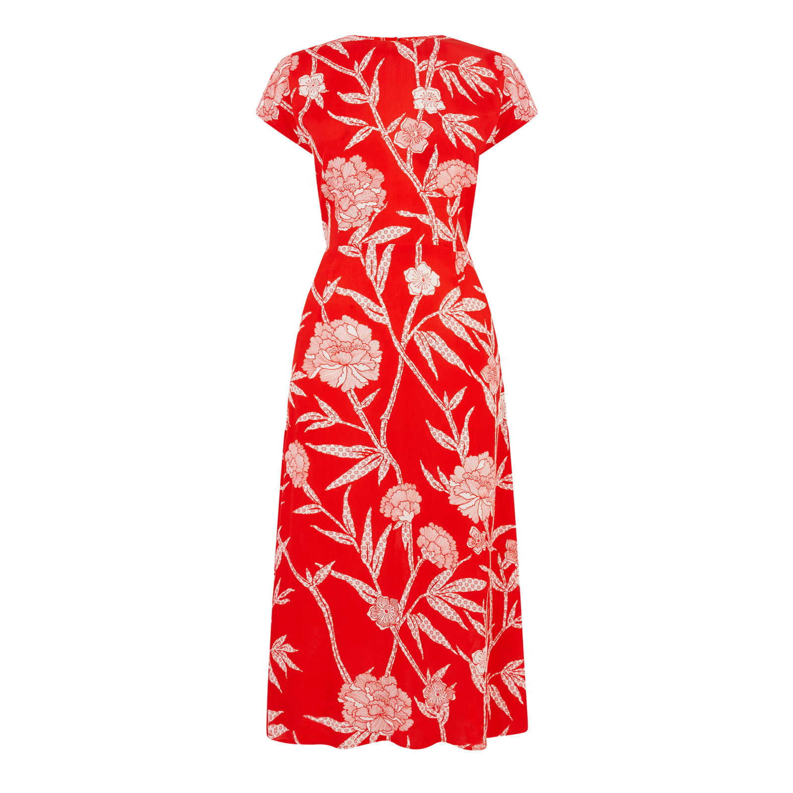 warehouse red floral midi tea dress Womens Mountain Warehouse Red Como Printed Tea Dress US 6