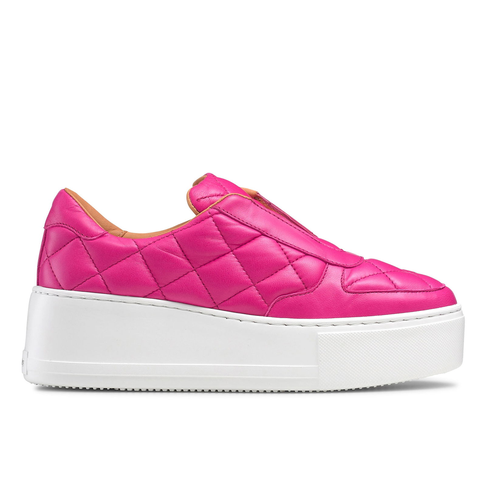 pink quilted sneakers