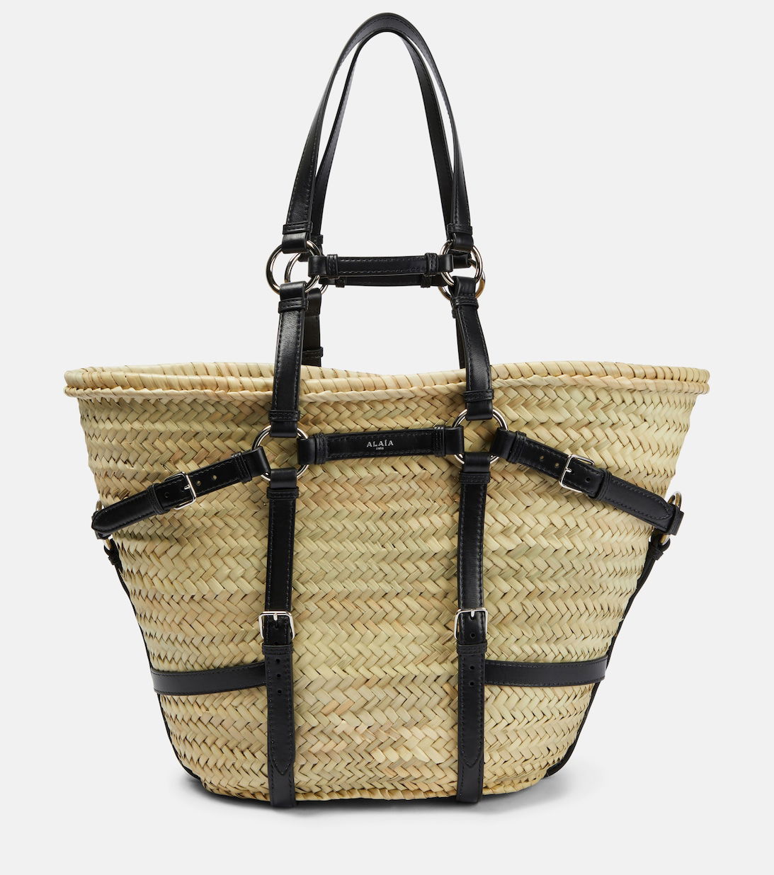 Alaïa Le Marais Harness Raffia Tote Bag | Endource