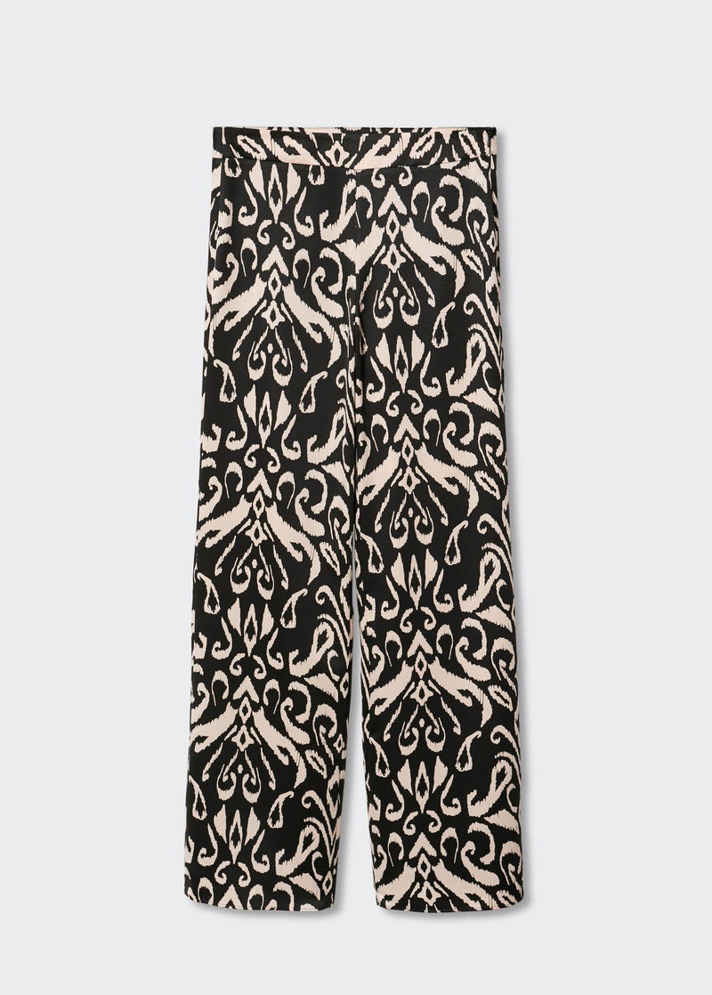 Satin printed trousers