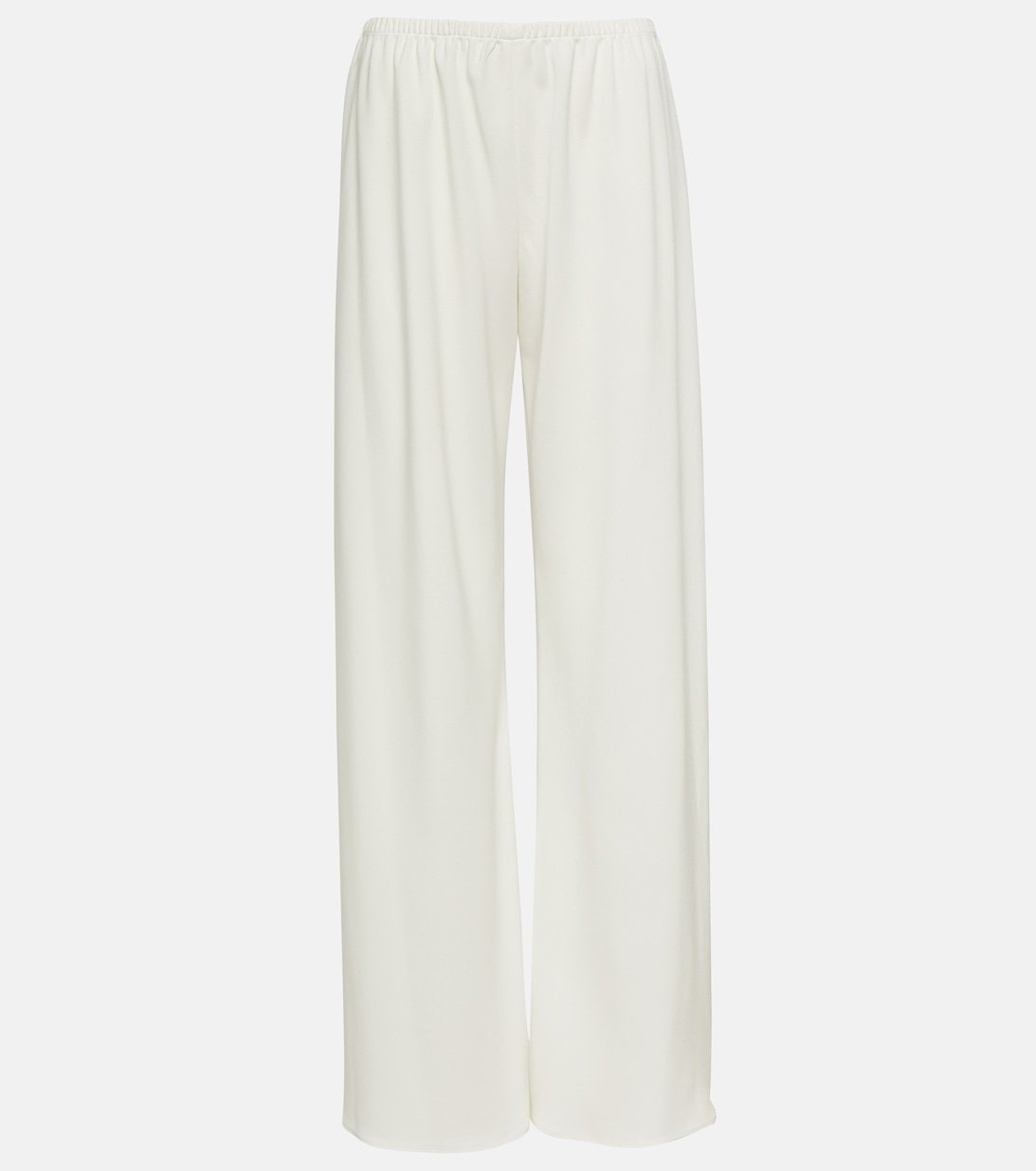 THE ROW Gala Double-Cady Wide-leg Pants in Black | Endource