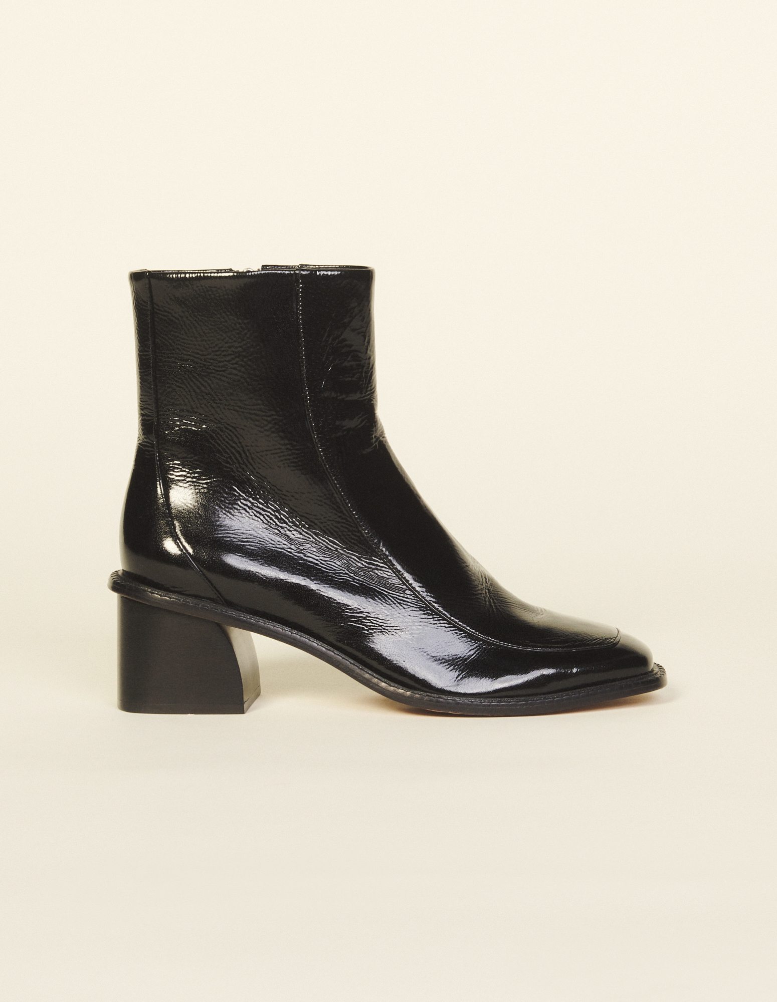 black patent boots topshop