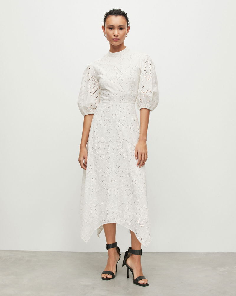 ALLSAINTS Camila Puff Sleeve Broderie Maxi Dress endource