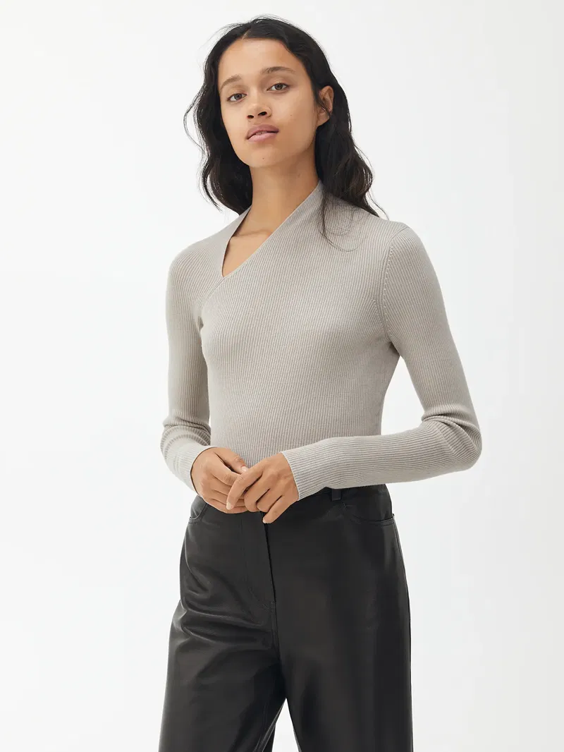 ARKET Asymmetric Neck Top