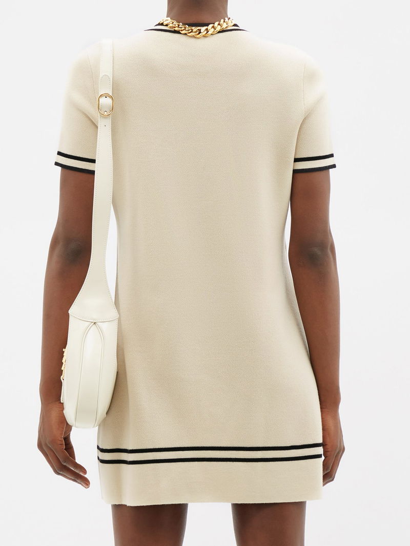 GUCCI Horsebit-Embellished Wool-Jersey Dress | endource