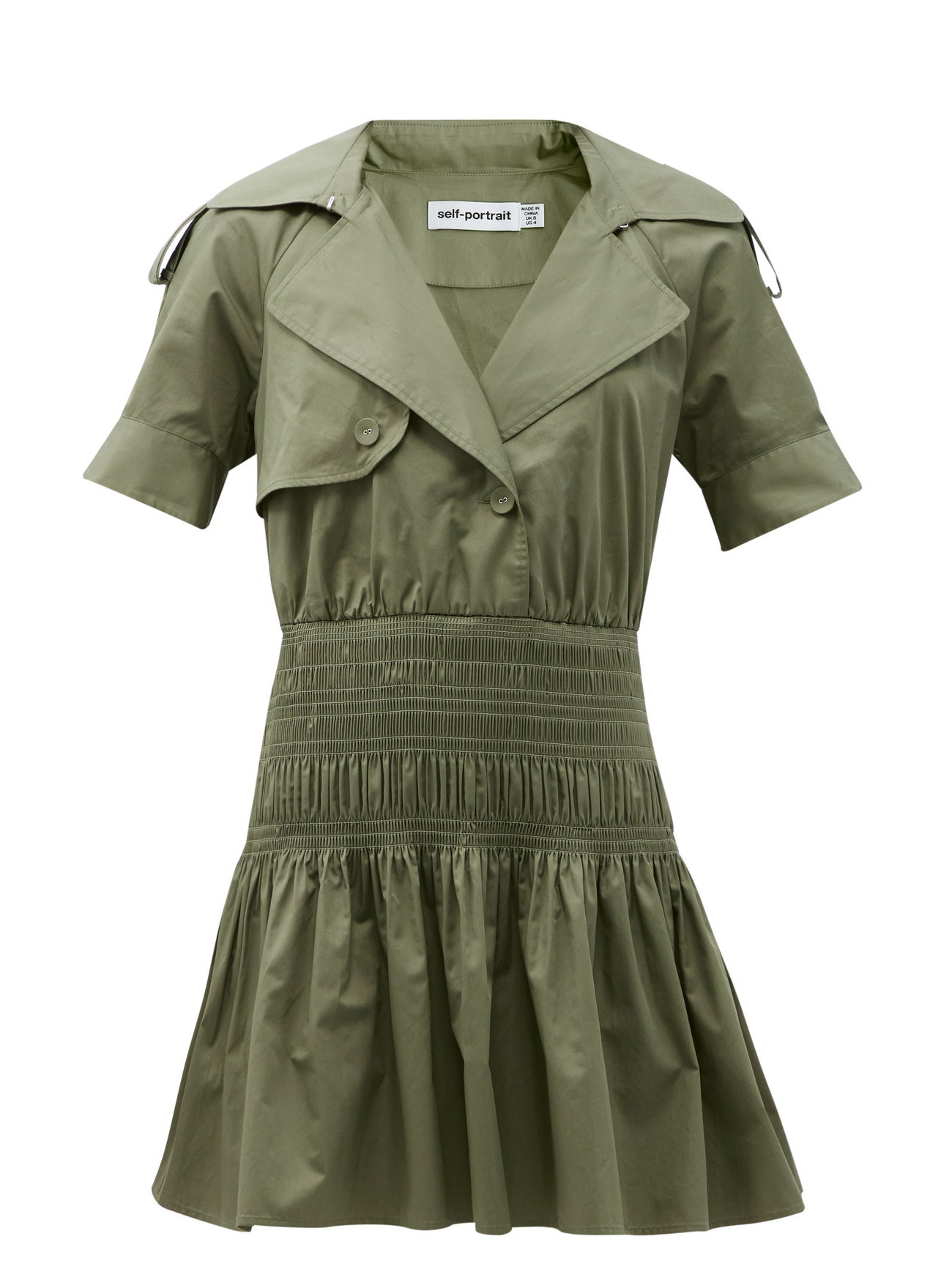 self portrait olive green dress Reformation Jasen Dress – Continuiti main image 0