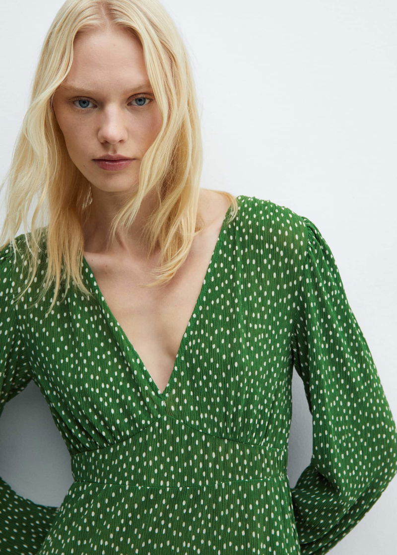 47% off MANGO Polka-Dot Midi Dress