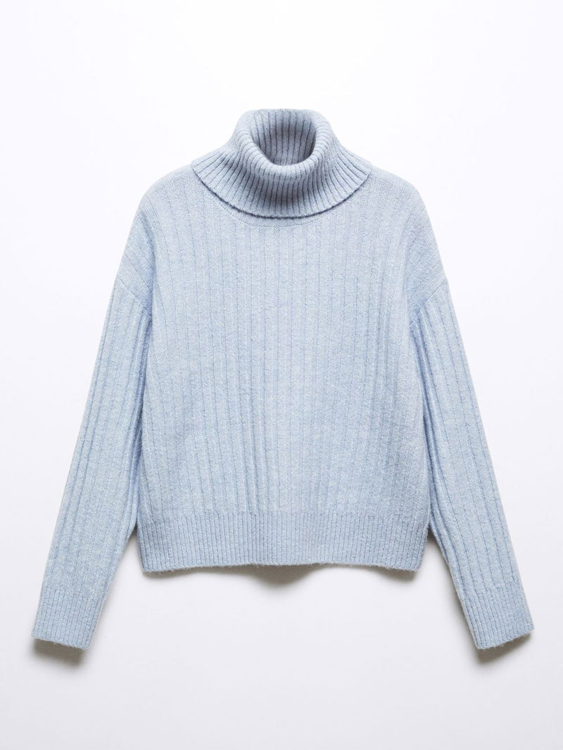 MANGO Taldorin Wool Blend Turtleneck Sweater endource