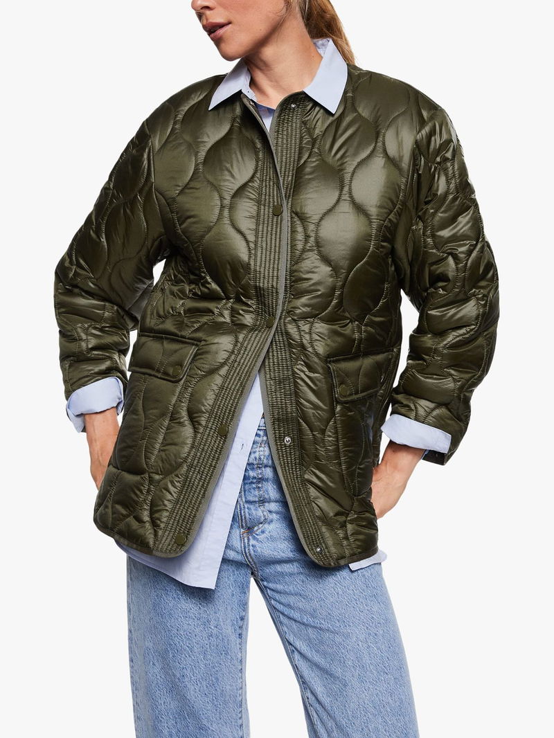 MANGO Melon Quilted Jacket endource