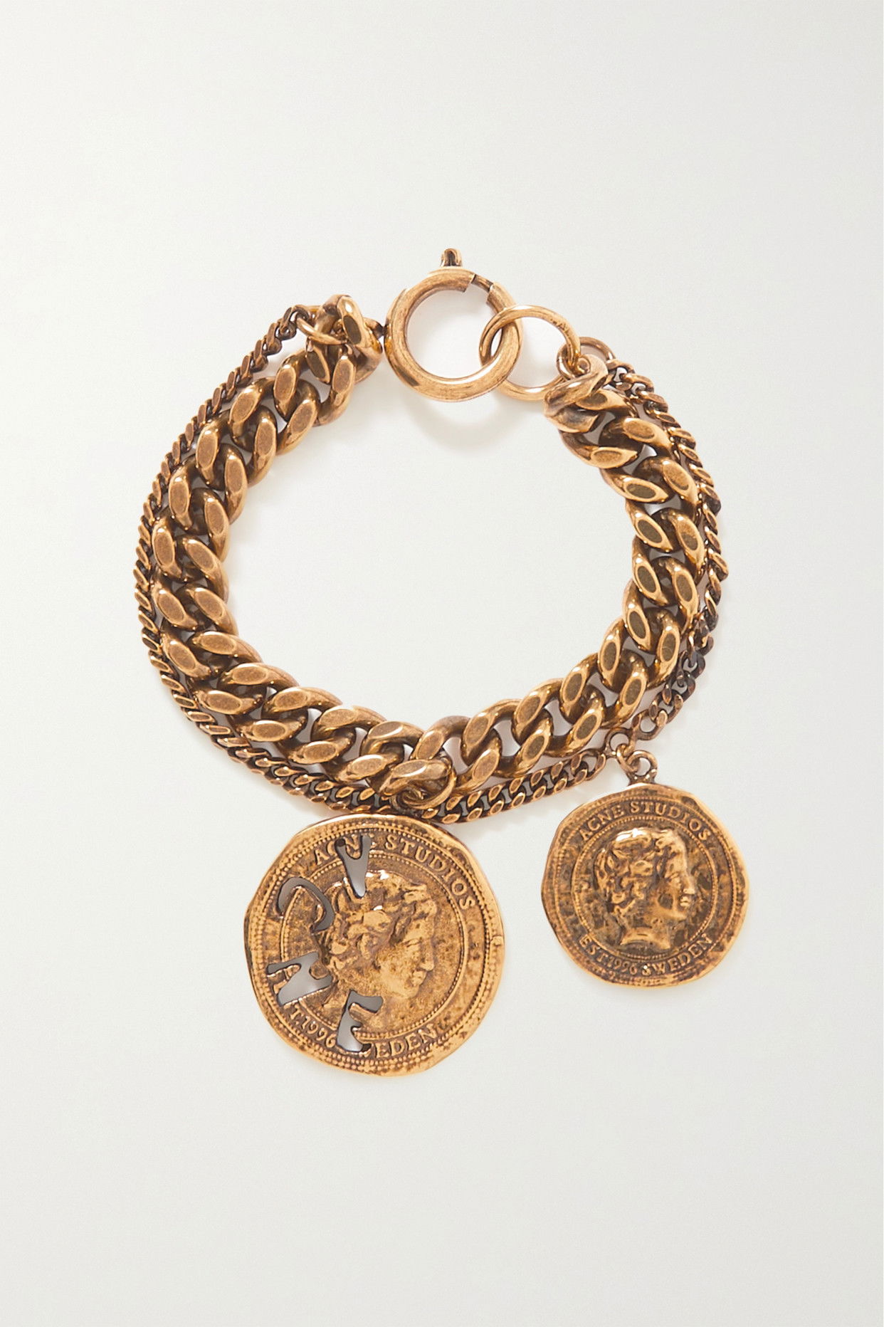 ACNE STUDIOS Layered Gold-Tone Bracelet | endource