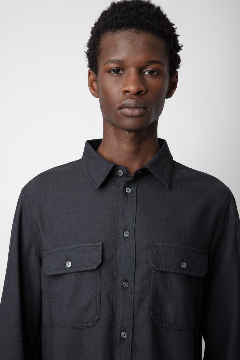 ZADIG & VOLTAIRE Stan Shirt in Anthracite | Endource