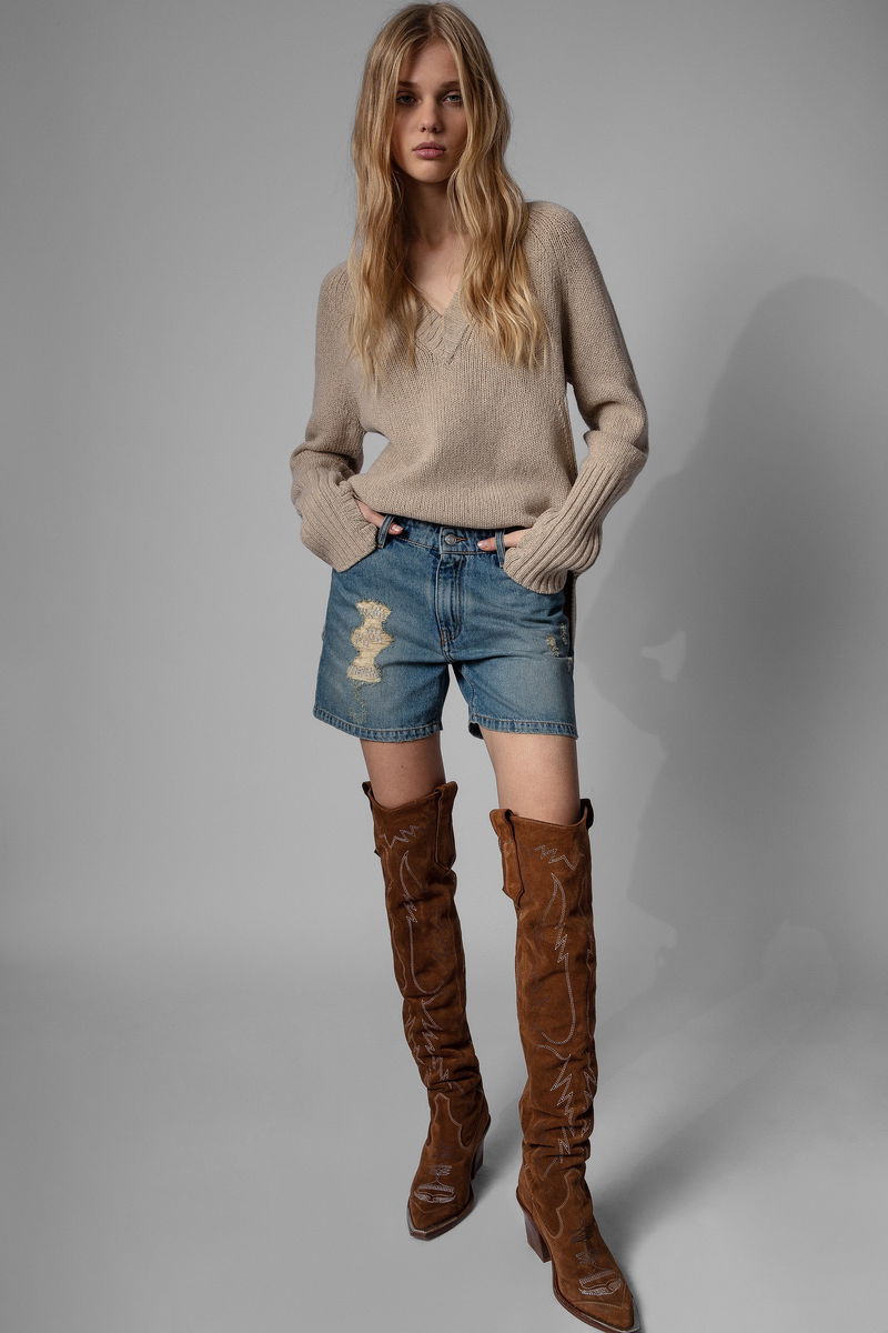 ZADIG & VOLTAIRE Valmy Sweater in OATMEAL | endource