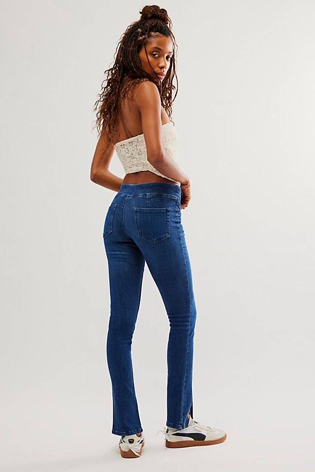 FREE PEOPLE We The Free - Double Dutch Pull-On Slit Skinny Jeans