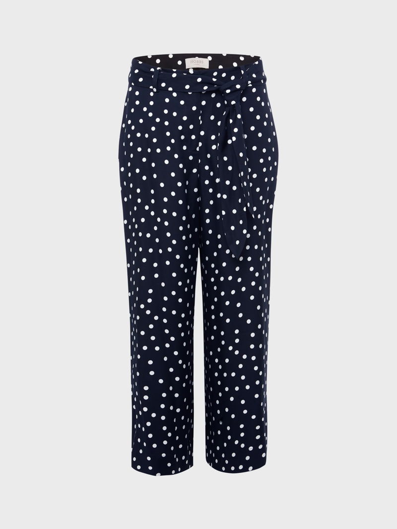 HOBBS Petite Astrid Polka Dot Cropped Trousers endource