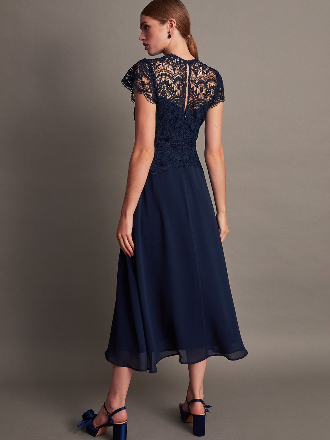 monsoon monica lace midi dress Monsoon Monica Lace Midi Dress in Pink
