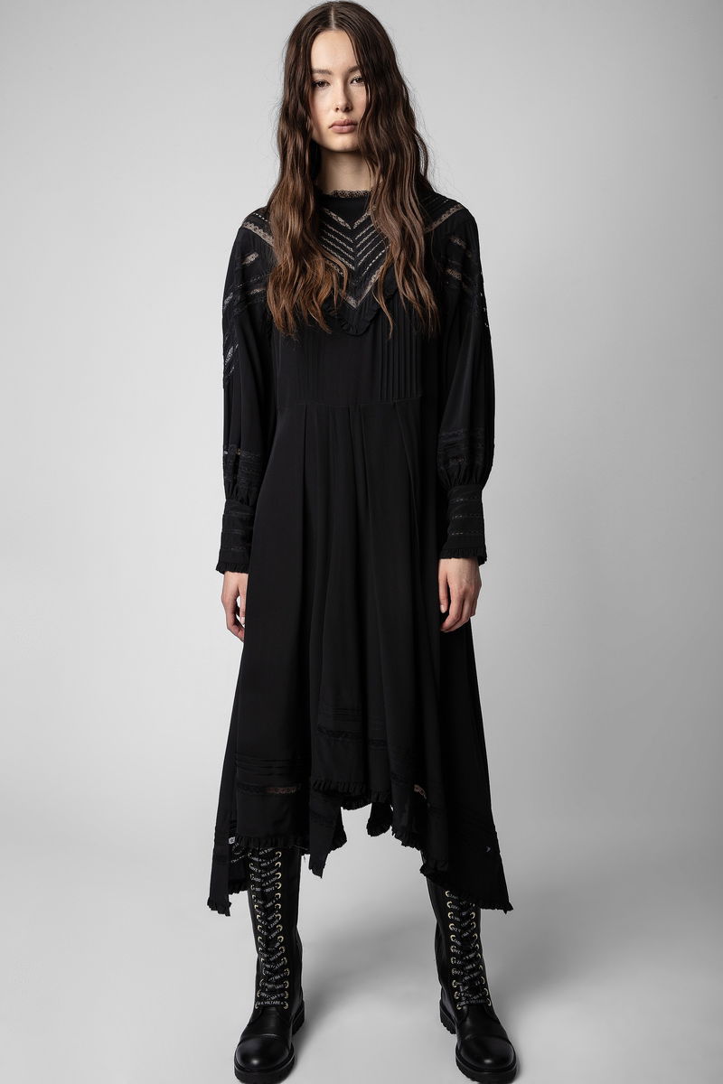 zadig and voltaire black silk dress Zadig & Voltaire Rarys Satin Dress