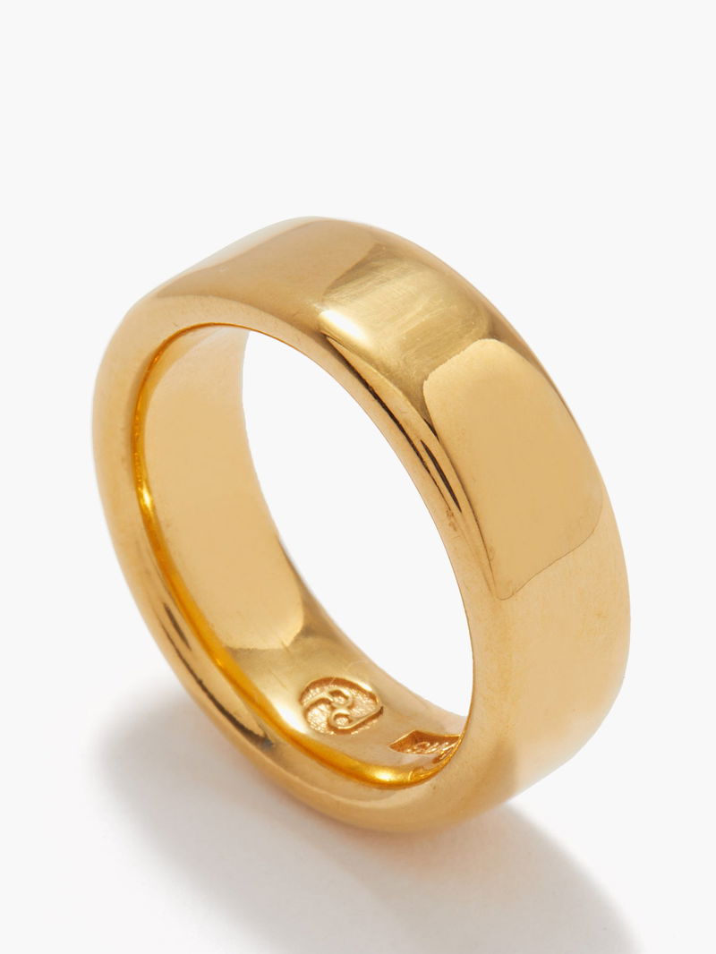 ALL BLUES Tire Gold-Plated Sterling-Silver Ring in Gold | endource