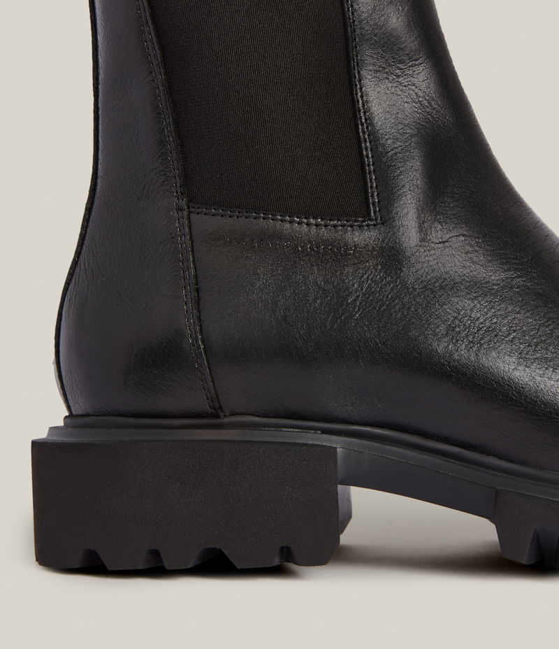 ALLSAINTS Hallie Leather Boots in Black | endource