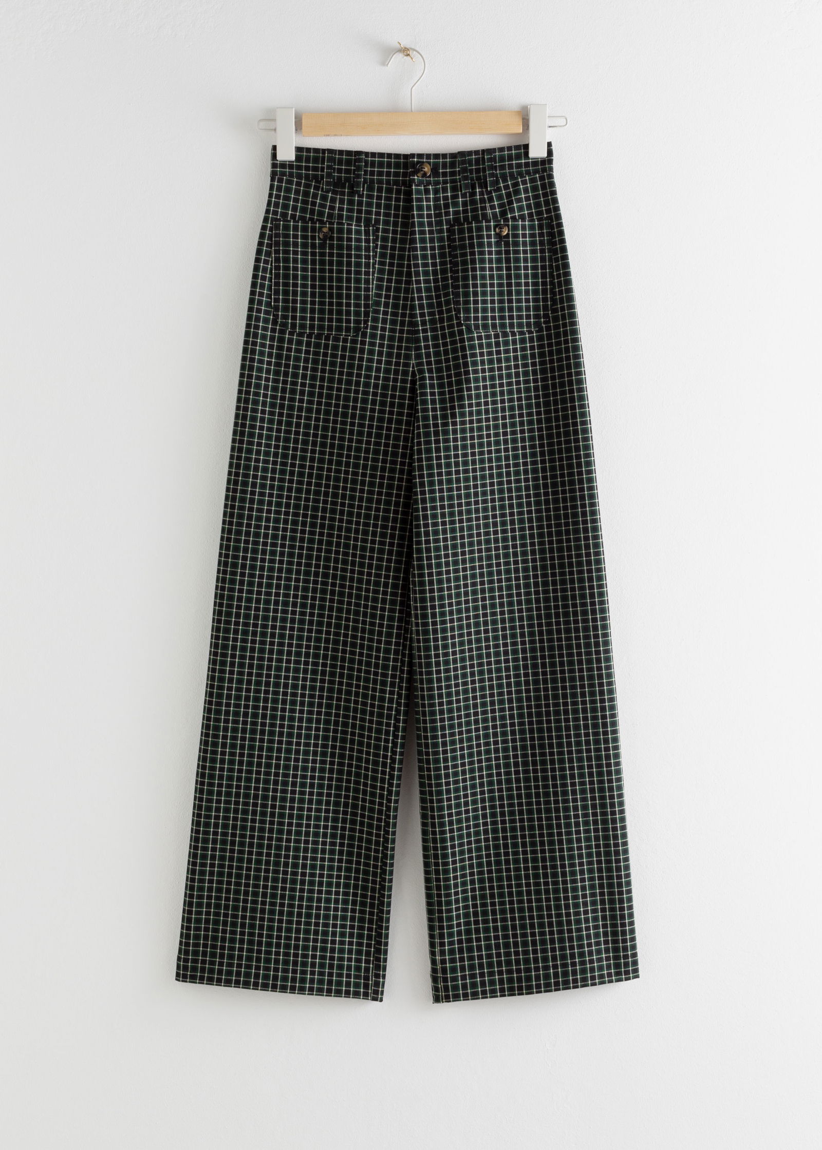 Plaid Kick Flare Pants