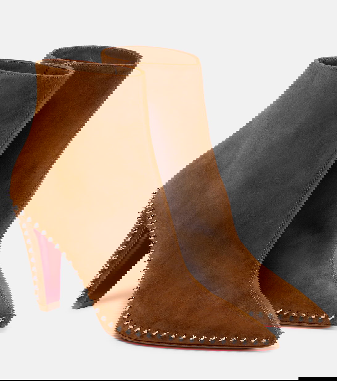 brown louboutin boots