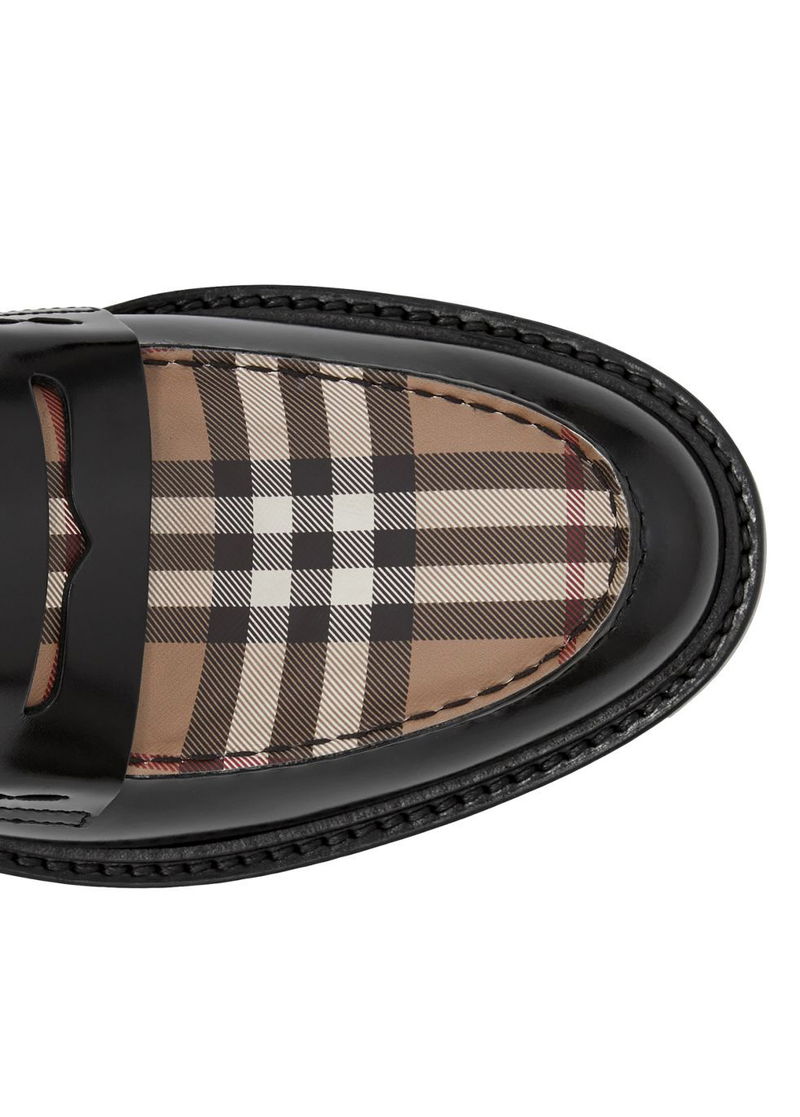 Burberry Vintage Check Panel Penny Loafers — Size 42 (Made 
