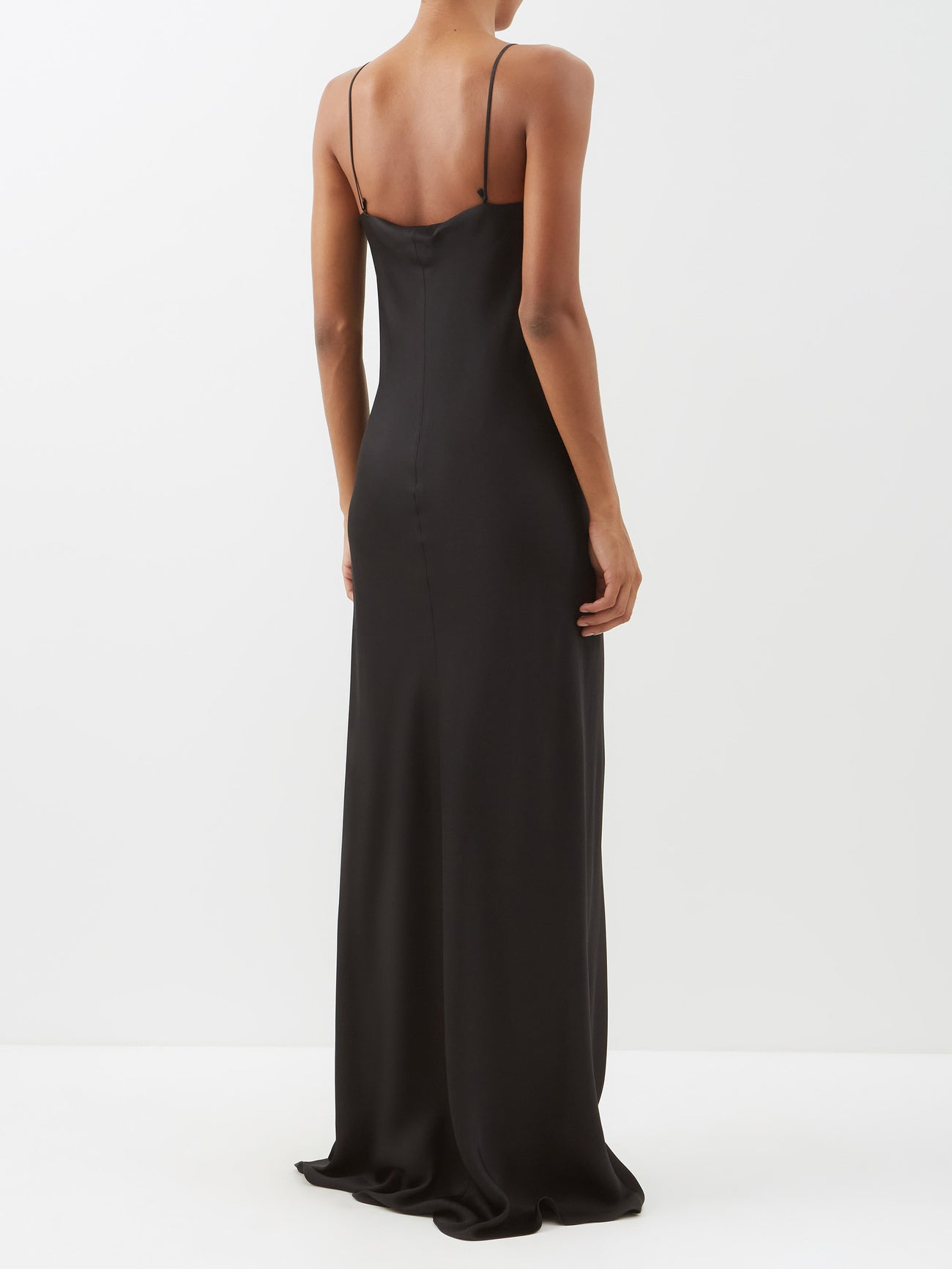 raey silk dress RAEY V-Neck Silk-Satin Maxi Dress