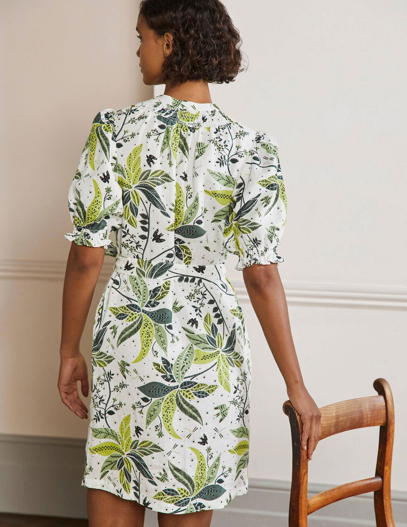 BODEN Smocked Linen Shirt Dress | endource