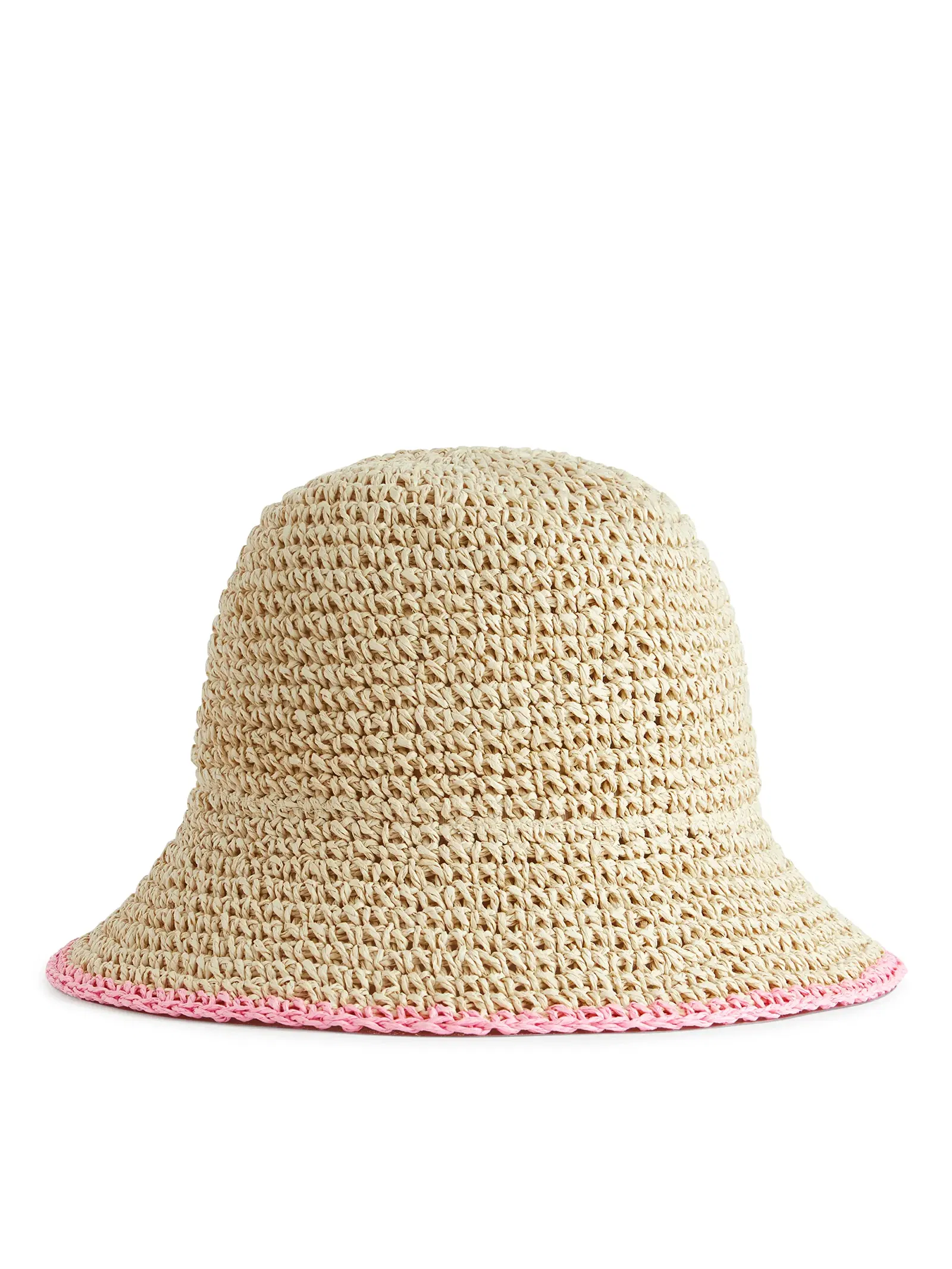 ARKET Straw Hat in Beige/Pink Endource