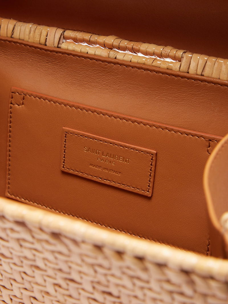 SAINT LAURENT Le Carré Rattan Shoulder Bag endource