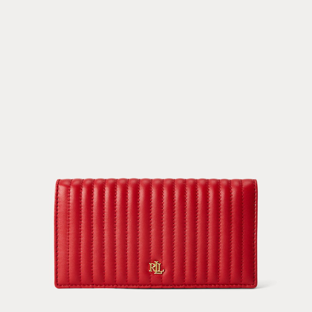 LAUREN RALPH LAUREN Quilted Nappa Leather Slim Wallet Endource