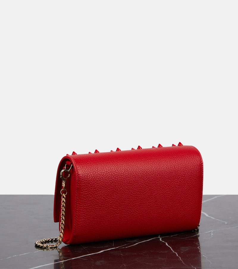 Christian Louboutin Paloma Embellished Leather Clutch Bag